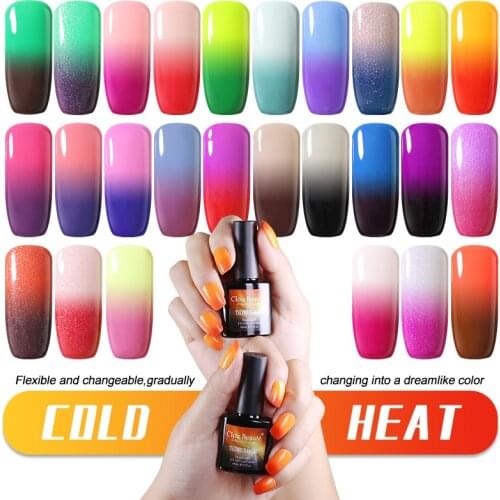 48pcs Thermo Gel Polish Nail Art Chameleon Nail Gel Varnishes Thermal Temperature Color Changing UV LED Permanent Nail Lacquer