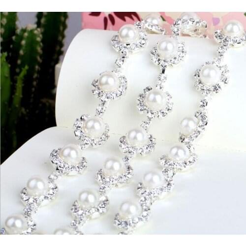 Free Shipping 5 yards Crystal Rhinestone Trim, Rhinestone Applique, Bridal Applique,Wedding Applique,Rhinestone Chain TONG010