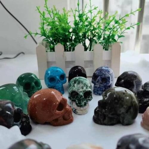 Factory customized natural 2 inches quartz skull for collection and sale LB