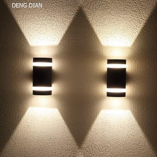 Black UP DOWN Light outdoor garden wall light LED waterproof aluminum wall lamp porch lights for corridor hallway aisle balcony