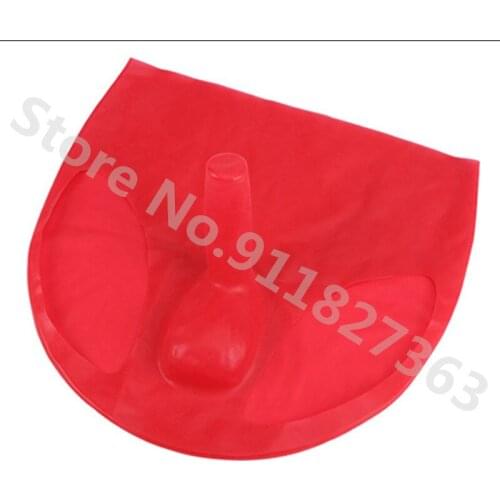 Fres Shipping !Men Latex Shorts Briefs underpants W sheath Latex underwear with Penis condom underwear Shorts Exotic Accessories