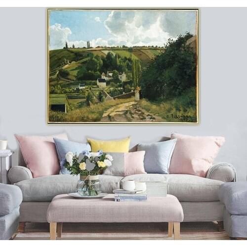 Citon Jean Baptiste Camille Corot《Jalais Hill,Pontoise》Canvas Oil painting Artwork Picture Background Wall Decor Home Decoration
