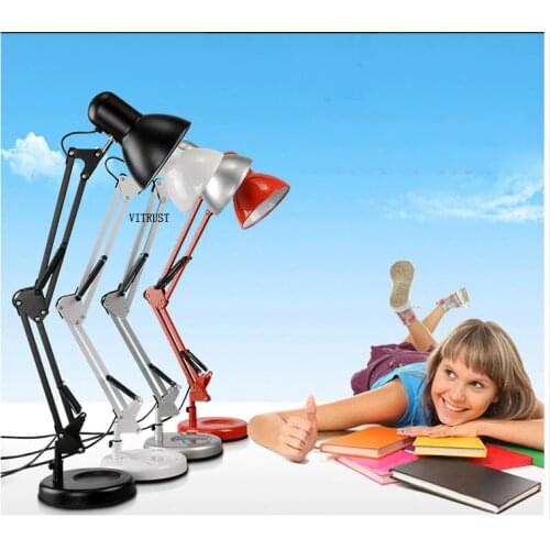 Lamparas de mesa American Abajur Para Quarto Desk Lamp LED Clip Folding Para Study Work Long Arm Folding Quarto Led Clip Lamp