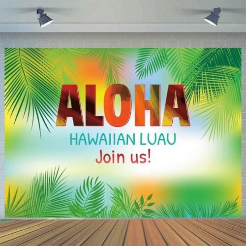 Summer Beach Backdrop Hawaii Tropical Beach Photography Background Seaside Scenery Birthday Party Shower Banner Backdrops