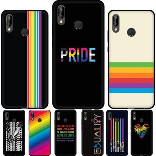LGBT Gay Pride Rainbow Flag For Huawei P40 P30 P20 Lite Mate 20 Pro Case For Huawei P Smart 2019 2021 Z Phone Cover