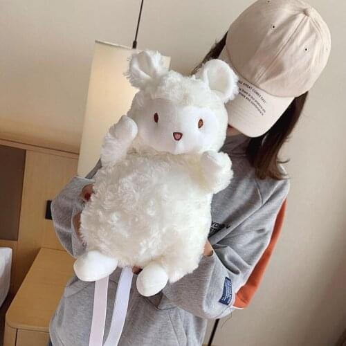 Girl small bag autumn and winter new style lamb doll plush bag lamb shoulder messenger bag