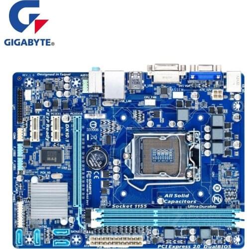 For Gigabyte GA-H61M-DS2 DVI H61M-DS2 DVI Motherboard LGA 1155 For Intel H61 Used Desktop Mainboard USB2.0 SATA2 PCI-E X16