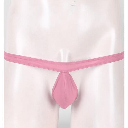 Mens Lingerie T-back Sexy Panties Gay Low Rise Jockstraps Bulge Pouch Thongs Sissy Bikini Briefs G-string Lingerie Underwear