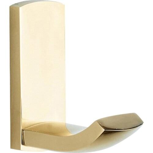 Wall Mounted Gold Color Brass Bathroom Towel Coat Hooks Single Robe Hook Hanger Bathroom Accessory mba849