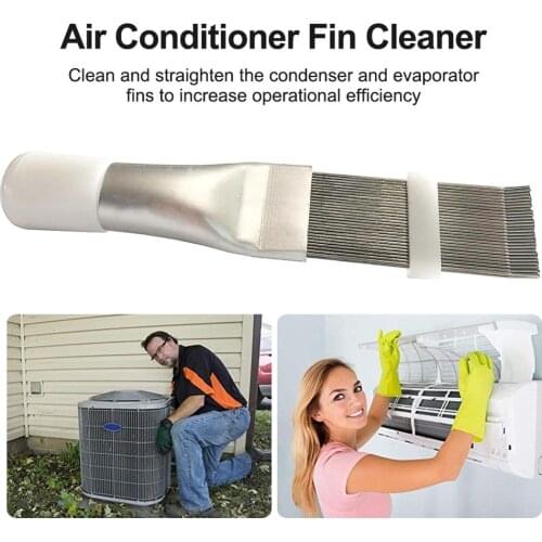 Refrigeration HVAC Fin Comb, Air Conditioning Condenser Cooling Brush Evaporator Fins Combing Comb Air Conditioner Fin Cleaner