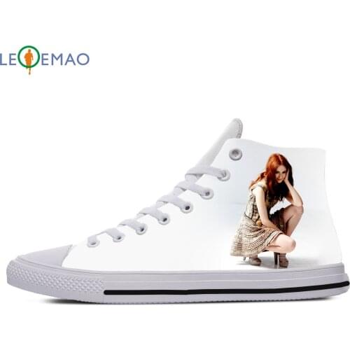 Custom Spring Autumn Canvas Shoes Karen Gillan High Quality Handiness Flats Mens Casual Shoes Comfortable Big White Zapatillas