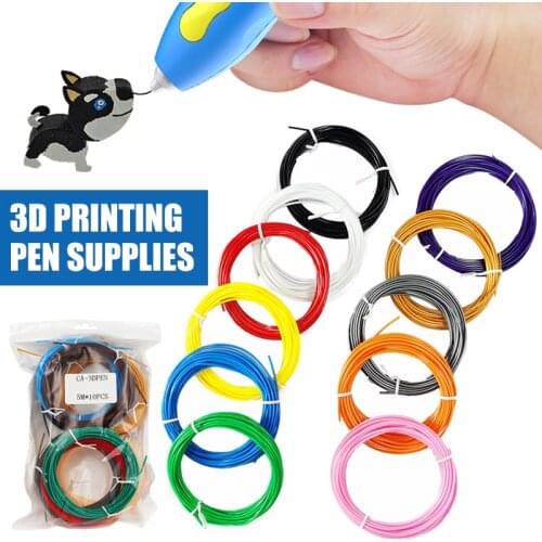 PCL Filament Refill for Low/Room Temperature 3D Printing Pen Kids Printer 3D Printer Pen Filaments Each Color 5m Hot