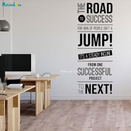 The Road To Success Work Hall Decor Teamwork Signs Cubicle Poster Removable New Design Exquisite Wncouragement Decal YT3422