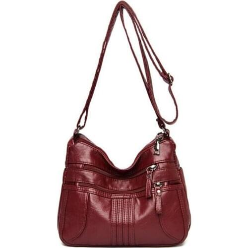 New Women Handbag Pu Leather Casual Tote Bag Classic Bronze Ladies Shoulder Bag Fashion Lady Large Capacity Crossbody Purse