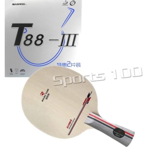 Table tennis racket Reactor DJ200 table tennis blade with 2Pieces Sanwei T88-III Table Tennis pingpong rubber