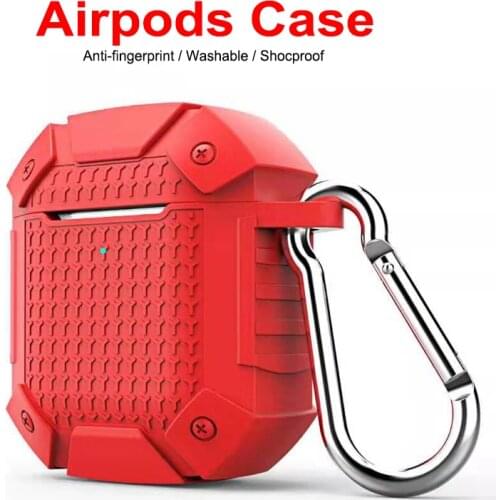Luxury Shockproof Armor Case For AirPods Case Wireless Bluetooth Headset Cover Silicon Earphone Case For Air Pods Charging Box