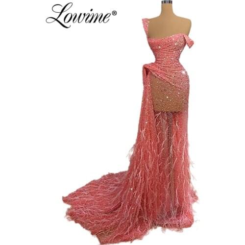 Sexy Prom Dresses Long Beading Saudi Arabia Pink Party Gowns 2020 New Custom Short Sleeves Evening Wear Formal Dubai Dress Robes