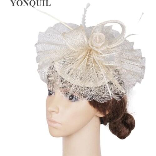 Sinamay Ladies Vintage Church Fascinating Party Fascinators Pillbox Hats Hair Accessories Events Millinery Wedding Hats MYQ116