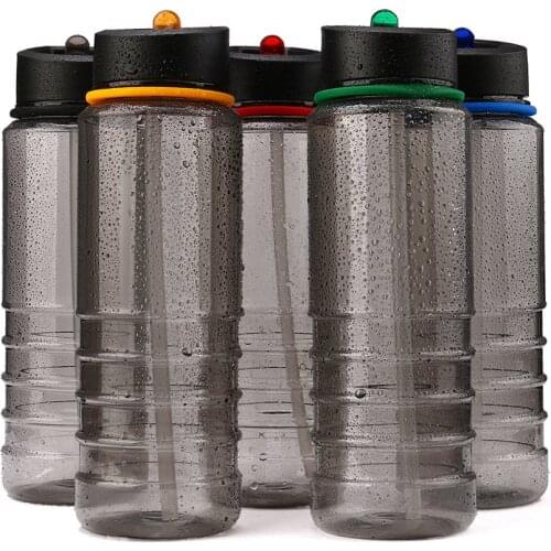 Sports Water Bottle BPA-free Plastic Water Bottle With Straw Botella de Agua Outdoor Cycling Hiking Gym Drinking Water Bottles