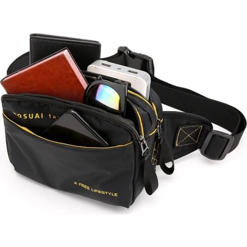 Men small waist bag anti theft travel bag outdoor sports cell phone key bag running belt pack Fashion Shoulder Crossbody Bags