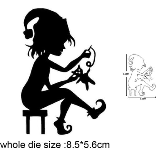Christmas elf Angel Metal Cutting Dies for 2020 New Stencils dies DIY Scrapbooking dies Embossing Paper Cards Making Craft dies