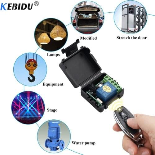 Kebidu 433Mhz Universal Wireless Remote Control Switch AC 220v 110V 120V 2CH Relay Receiver Module + RF 433 Mhz Remote Controls