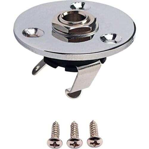 Output Round Jack Socket Plate Washer Screws for Electric Bass/ Guitar