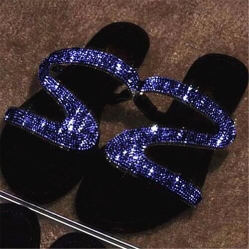 Womens Shoes Slippers Snake Shape Rhinestone Drag Womens Shoes 2021 New AliExpress Hot Sale Free Shipping
