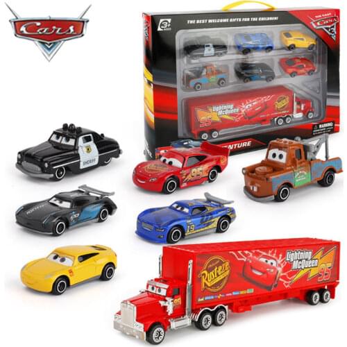 1:55 Disney Pixar Car 3 Mack Uncle Lightning McQueen Truck Jackson Storm Diecast Metal Car suit Toy for Boy Gift