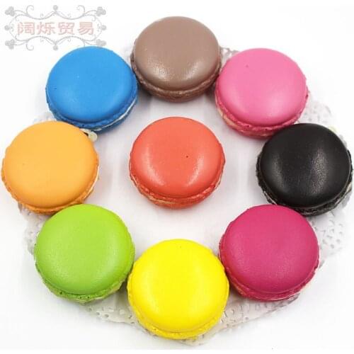 10pcs/pack Artificial Macaron Bread Model Soft PU Realistic Food Squishy Squeeze Toys Fake Cakes Desserts Kitchen Lifelike Decor