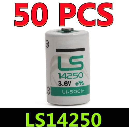 50PCS Original New For SAFT 3.6V 14250 LS14250 1/2AA Cells For Meter Electronic Equipment PLC Lithium Battery