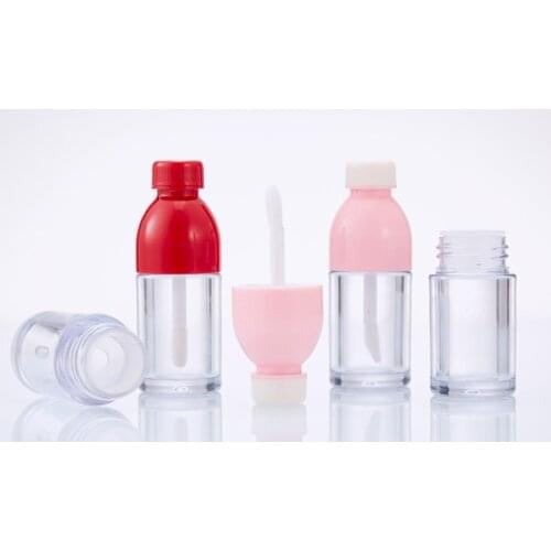 8ml DIY Lip Gloss Tubes Empty Lip Glaze Bottle Lipgloss Bottles Tubes Coke Red Pink Lip Balms Lipstick Tubes Bottles Makeup Tool