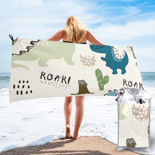 Wearable Bath Towel Cartoon Dinosaur With Roar Soft and Absorbent Unique Towel for Hotel Home Bathroom Gifts Women Bathrob