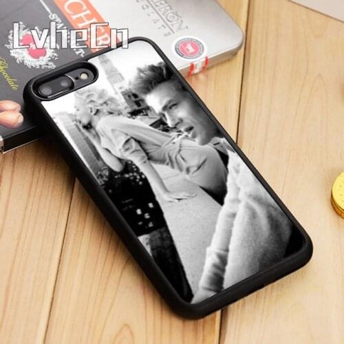 LvheCn Marilyn Monroe James Dean Smoking Phone Case Cover For iPhone 5 6s 7 8 plus 11 12 Pro X XR XS max Samsung S7 edge S9 S10