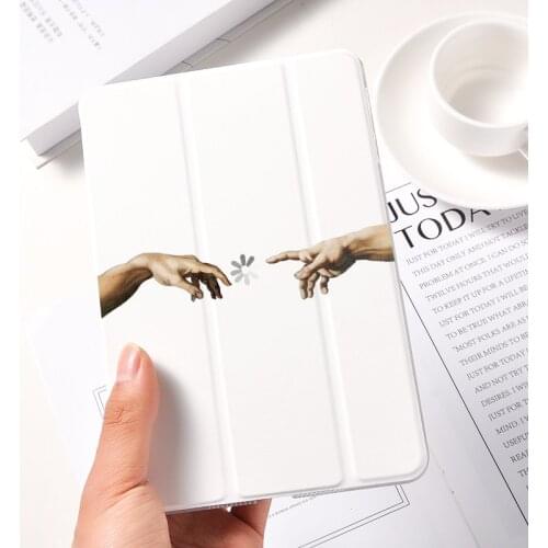 Ipad 2 3 4 White Leather PU Hard Back Case A Pair Of Hands Cover Protective For 2020 iPad Pro 11 12.9 10.5 7.9 inch Mini 1 2 3 5