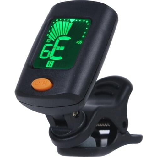1Pc Digital Clip-on Electric Tuner Acoustic Guitar Tuner Ukulele Bass Electronic Tuning Tuner Guitar Bass Tuner