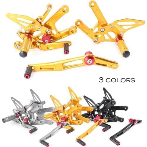 CNC Motorcycle Adjustable Rearset Footpegs Footrest Pedal for YAMAHA YZF-R6 YZF R6 2017
