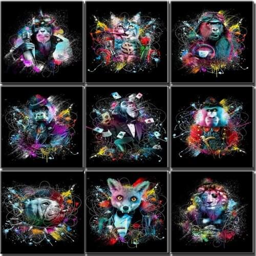 Colorful Saucerman Oil Picture By Numbers Acrylic Painted Diy Kit For Adults Drawing Coloring Painting By Number Decoration Set