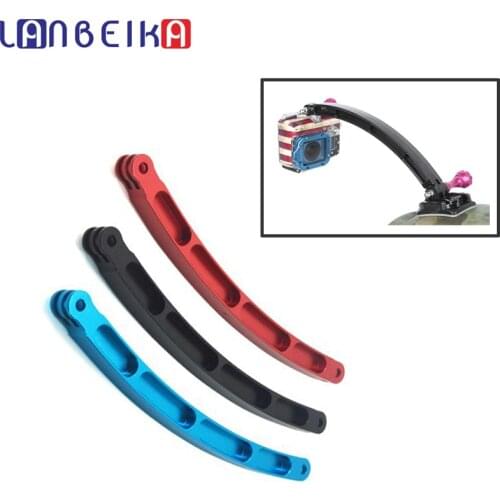 LANBEIKA Aluminum Alloy Helmet Stick Extension Arm Mount for GoPro Hero 9 8 7 5 6 Yi SJCAM SJ4000 SJ6 H9 Sport Camera Accessory
