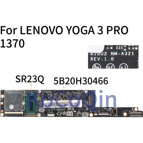 KoCoQin Laptop motherboard For LENOVO YOGA 3 PRO 1370 Core M-5Y71 8GB Mainboard AIUU2 NM-A321 5B20H30466 SR23Q