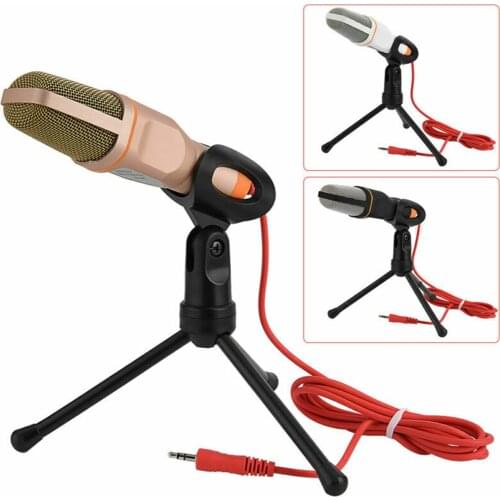 New Condenser SF-666 Microphone 3.5mm Plug Home Stereo Mic Desktop Tripod For Skype Chatting PC Video Gaming Recording
