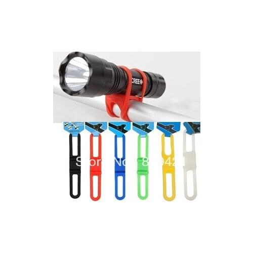 Whole Sale 500pcs/lot High elasticBike Bicycle Cycling Silicone Elastic Bind Strap Mount Holder for Light Universal straps Ties