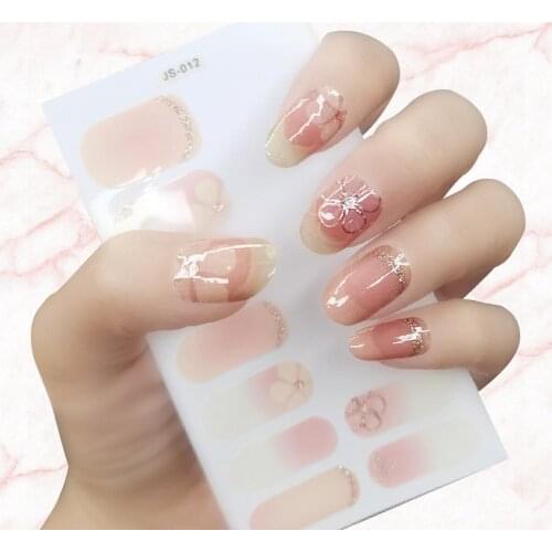 Nail Polish Film Back Glue Vivid Patterns Ultra Thin Full Cover Self Adhesive Stickers Waterproof Nail Stickers for Manicure