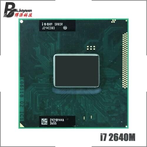Intel Core i7-2640M i7 2640M SR03R 2.8 GHz Dual-Core Quad-Thread CPU Processor 4M 35W Socket G2 / rPGA988B