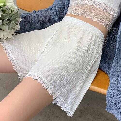 Tummy Control Casual Shorts for Women Workout Running Lace Trim Shorts Quick Dry Running Lightweight Breathable Short Opaque