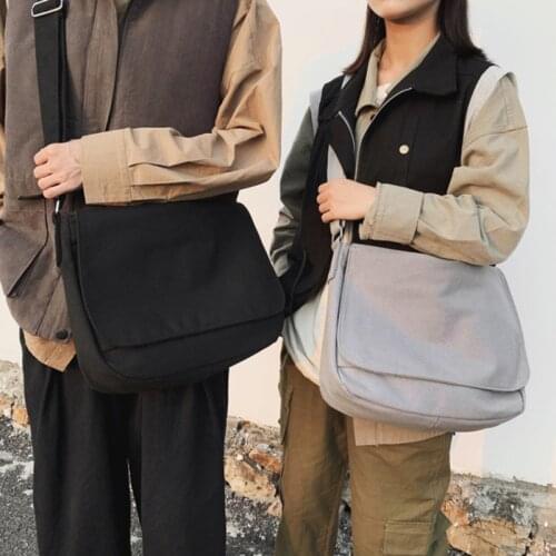 High Quality Canvas Shoulder Crossbody Bag Women Cotton Cloth Big Lady Satchels Unisex Cross Body Bag Large Woman Messenger Bags