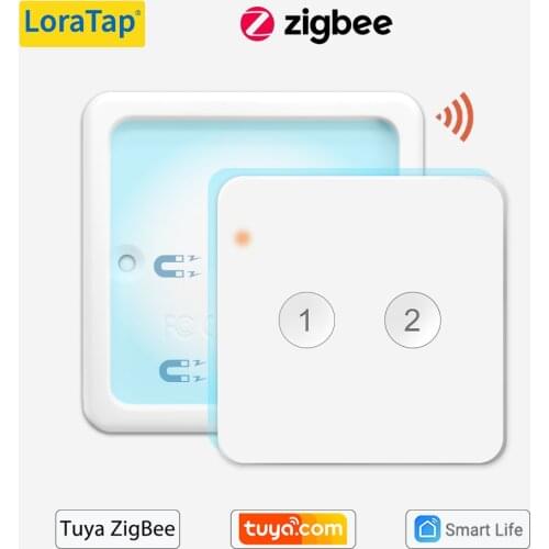 Tuya ZigBee 3.0 Wireless EU 2 Gang Remote Control Switch Compatible with Smart Life Home Assistant Zigbee2MQTT DIY