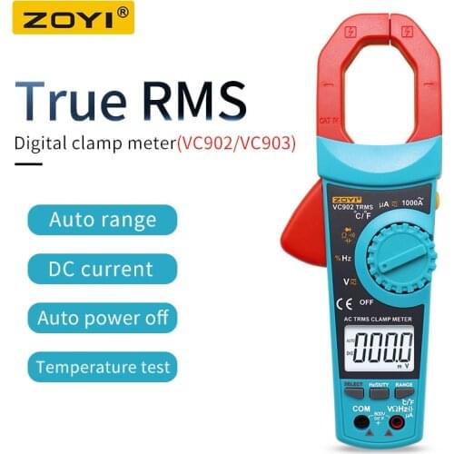VC903 VC902 Gerçek RMS Dijital Kelepçe Metre Ac / Dc Akım Gerilim Otomatik Aralık Kapasite Direnci Yüksek Hassasiyetli Multimetr
