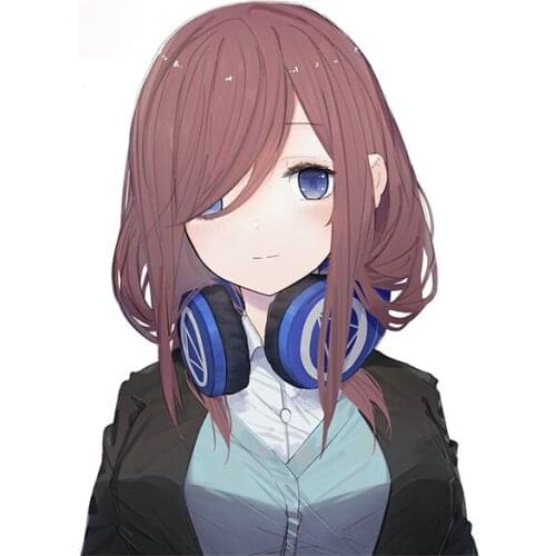 Personality for Miku Nakano Waterproof Car Sticker Motorcycle Funny Decal Occlusion Scratch Graffiti Vinyl Car Wrap Apply To Car