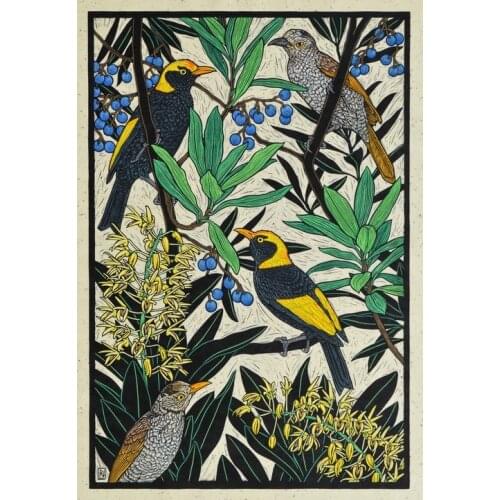 Vintage Flowers Birds Illustration Classic Vintage Canvas Painting Poster DIY Wall Paper Posters Home Decor Gift